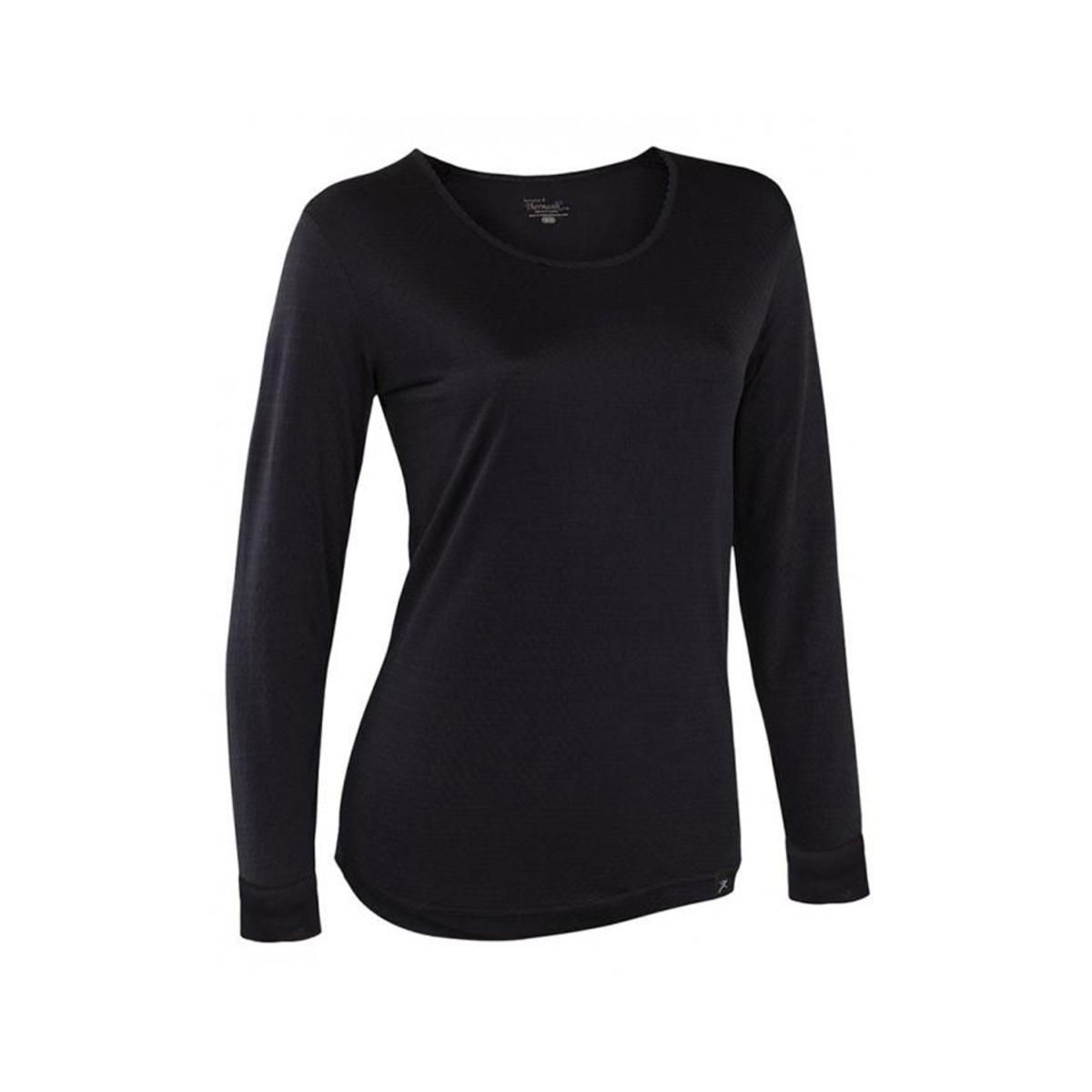  Terramar Womens Thermasilk Pointelle 1.0 Scoop-Neck Top