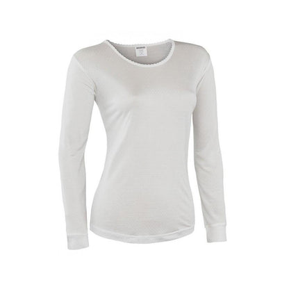  Terramar Womens Thermasilk Pointelle 1.0 Scoop-Neck Top