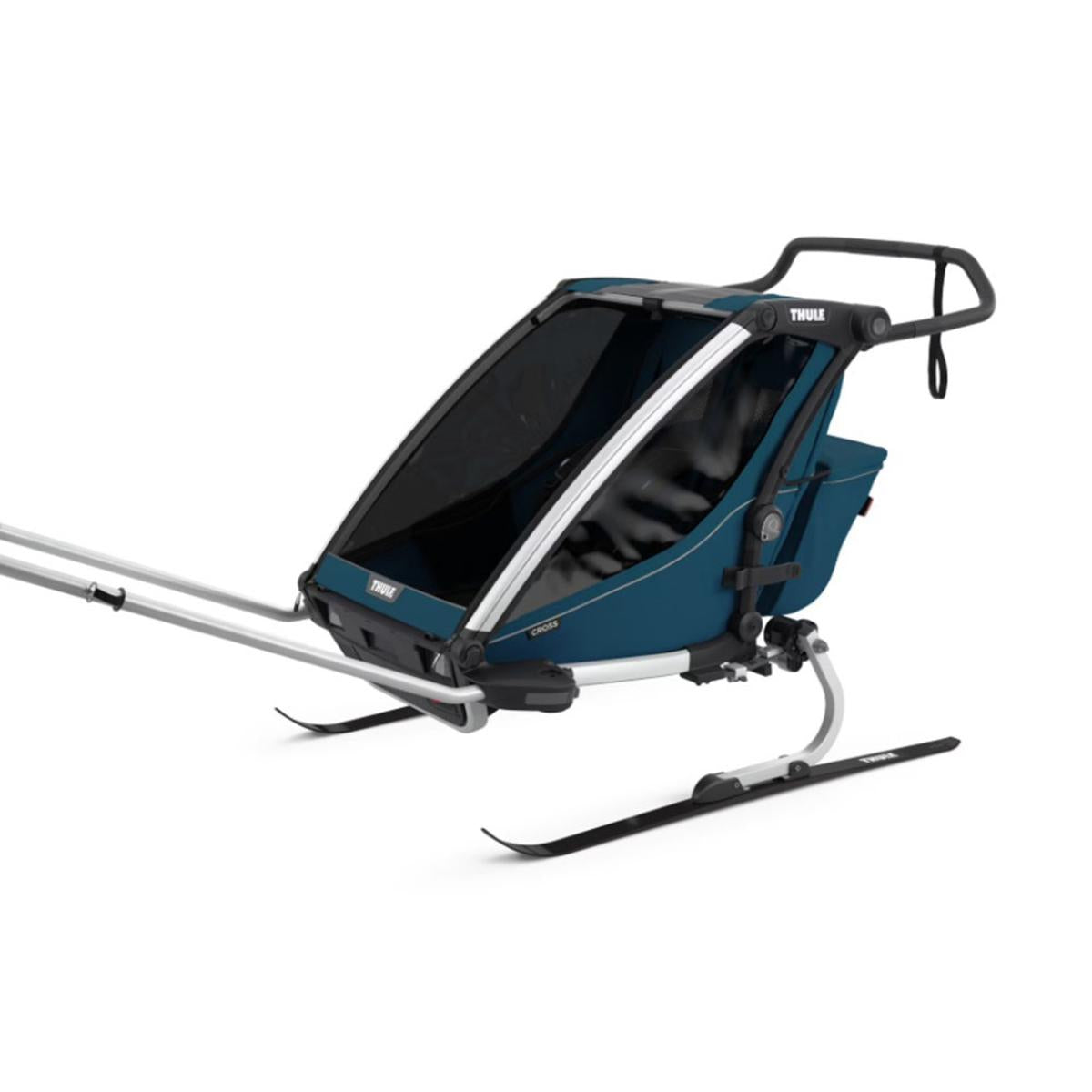  Thule Chariot Cross 2-Seat Multisport Bike Trailer - Majolica Blue