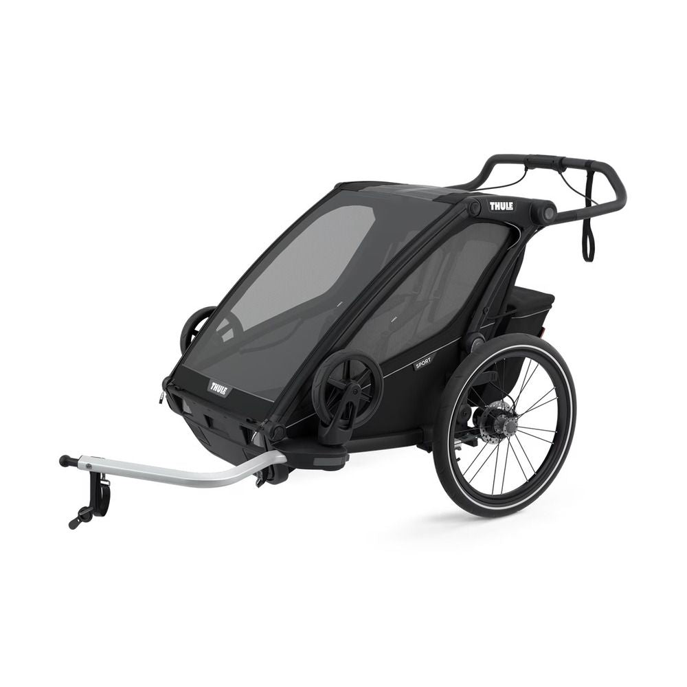  Thule Chariot Sport 2-Seat Multisport Bike Trailer - Midnight Black