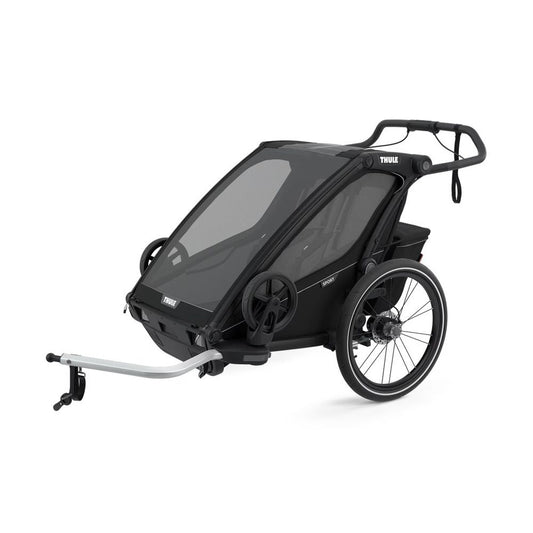  Thule Chariot Sport 2-Seat Multisport Bike Trailer - Midnight Black