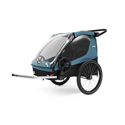  Thule Courier 2-Seat Kids Cargo Bike Trailer - Aegean Blue