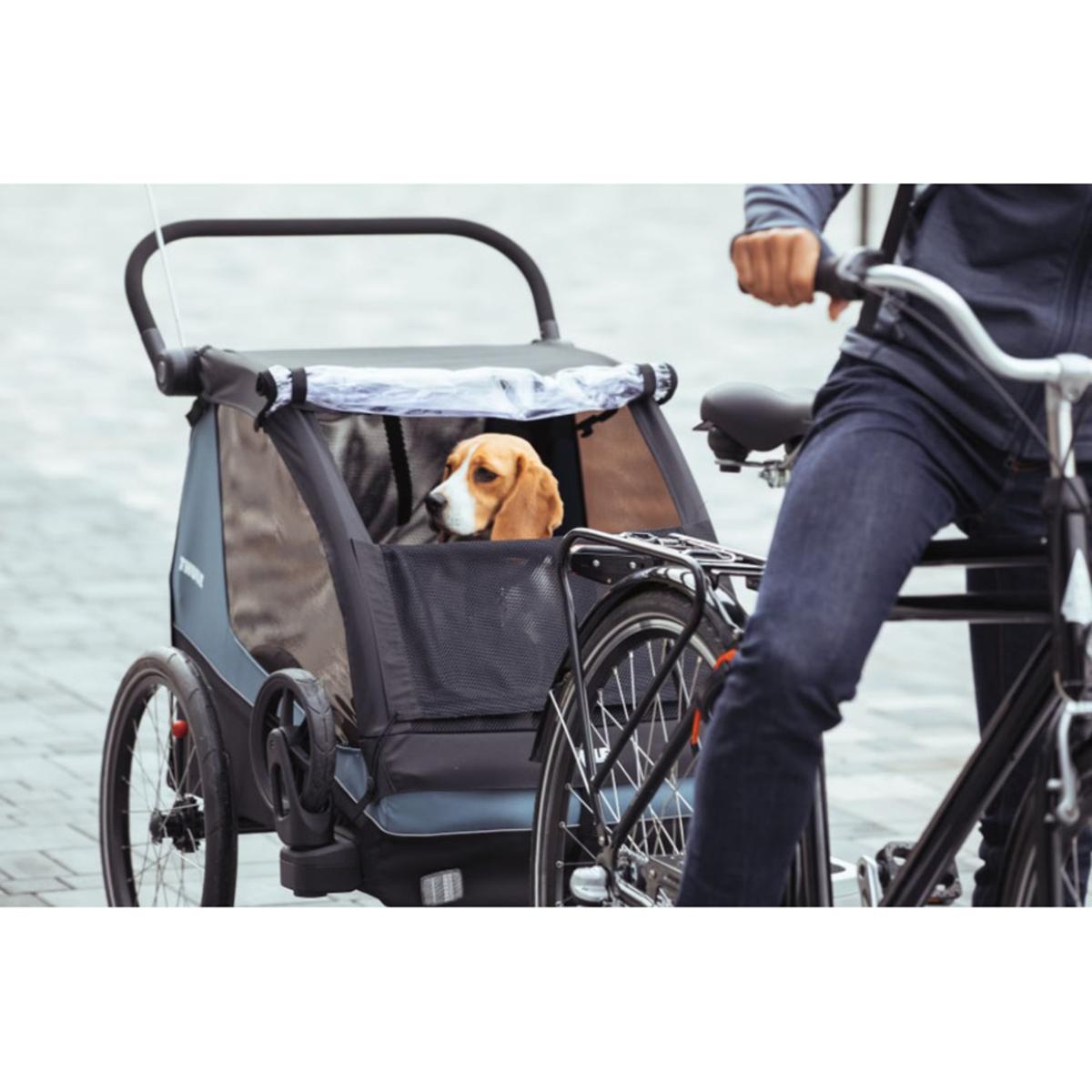  Thule Courier 2-Seat Kids Cargo Bike Trailer - Aegean Blue