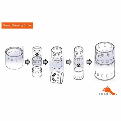  TOAKS Titanium Backpacking Wood Burning Stove