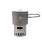  TOAKS Titanium Cook System With 900ml Pot & Siphon Alcohol Stove With 4-Pieces Assembled Pot Stand
