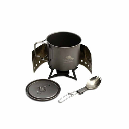  TOAKS Ultralight Titanium Solid Fuel Cook System