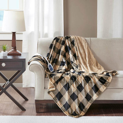  True North By Sleep Philosophy Jacob Heated Plush Throw - 60inW X 70inL