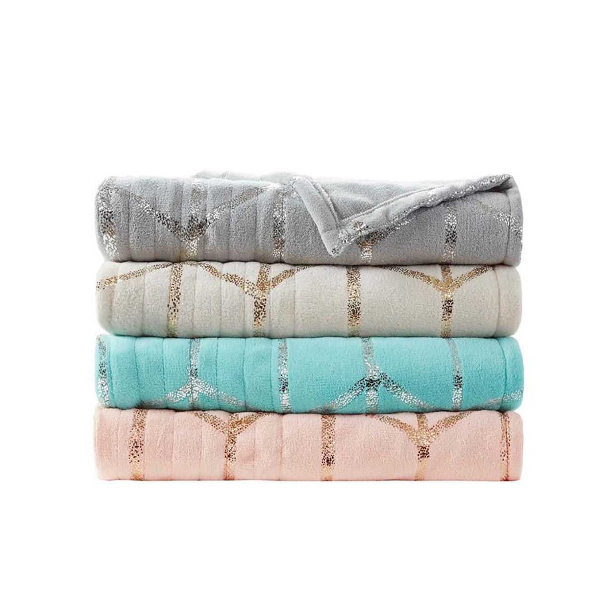  True North By Sleep Philosophy Raina Heated Metallic Print Throw - 50inW X 60inL