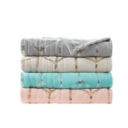  True North By Sleep Philosophy Raina Heated Metallic Print Throw - 50inW X 60inL