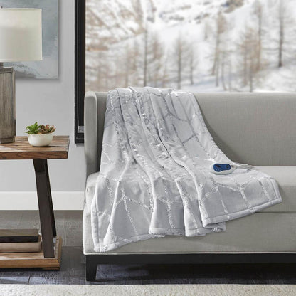  True North By Sleep Philosophy Raina Heated Metallic Print Throw - 50inW X 60inL