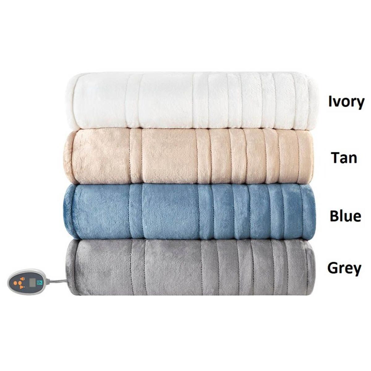  True North By Sleep Philosophy Ultra Soft Plush Reverses To Berber Heated Blanket With Bonus Automatic Timer - King