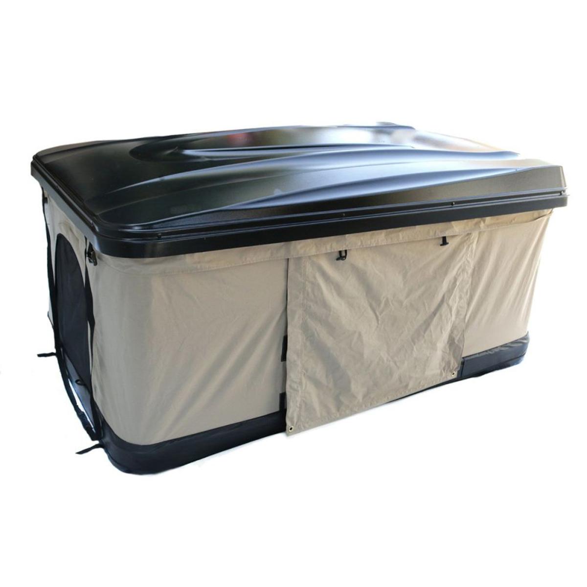  Trustmade Black Hard Shell Beige Rooftop Tent 2mins Setup 100% Waterproof 50mm Mattress