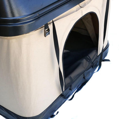  Trustmade Black Hard Shell Beige Rooftop Tent 2mins Setup 100% Waterproof 50mm Mattress