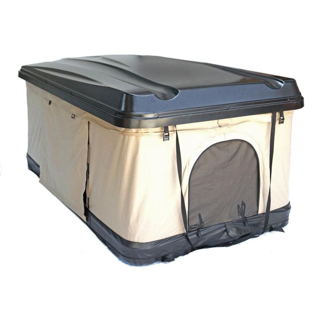  Trustmade Black Hard Shell Beige Rooftop Tent 2mins Setup 100% Waterproof 50mm Mattress
