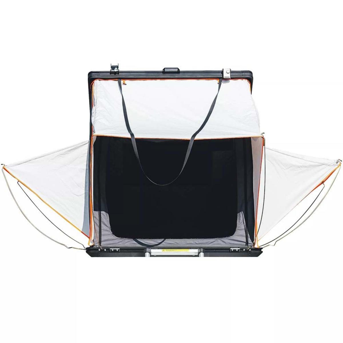  Trustmade Triangle Aluminium Black Hard Shell Grey Rooftop Tent With Roof Rack Scout Pro Series