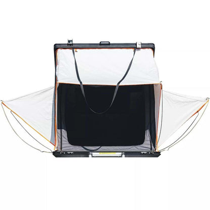  Trustmade Triangle Aluminium Black Hard Shell Grey Rooftop Tent With Roof Rack Scout Pro Series