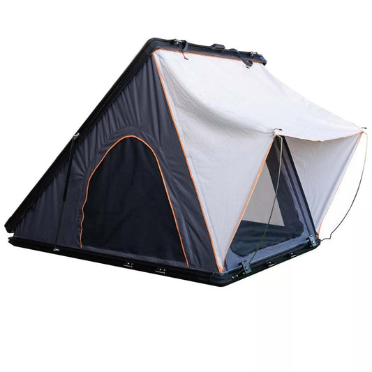  Trustmade Triangle Aluminium Black Hard Shell Grey Rooftop Tent With Roof Rack Scout Series