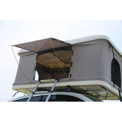  Trustmade White Hard Shell Light Gray Rooftop Tent 2mins Setup 100% Waterproof 50mm Mattress