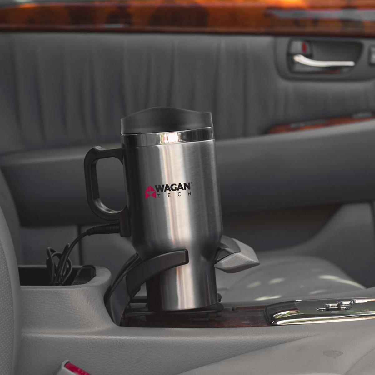  Wagan 12V Deluxe Double Wall Stainless Steel Heated Mug