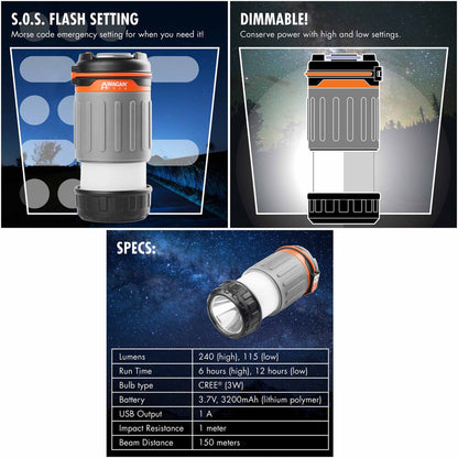  Wagan Brite-Nite Pop-Up USB Lantern