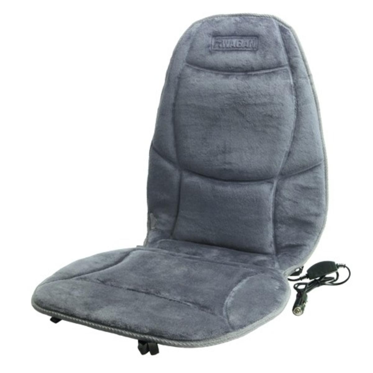  Wagan Velour Heated Seat Cushion - Black