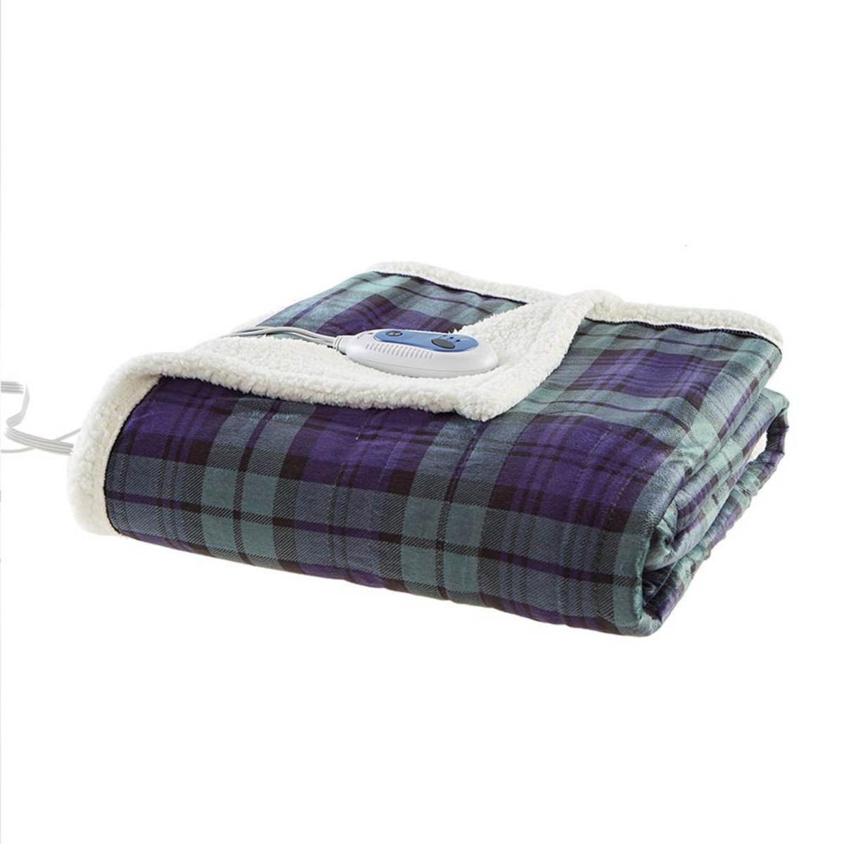  Woolrich Brewster Oversized Mink To Berber Heated Throw - 60inW X 70inL