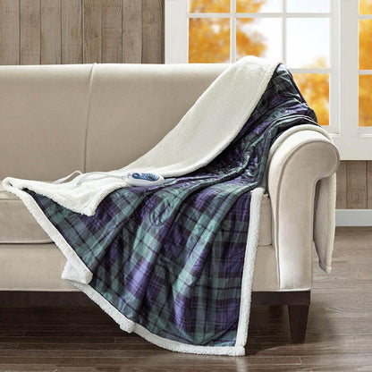  Woolrich Brewster Oversized Mink To Berber Heated Throw - 60inW X 70inL