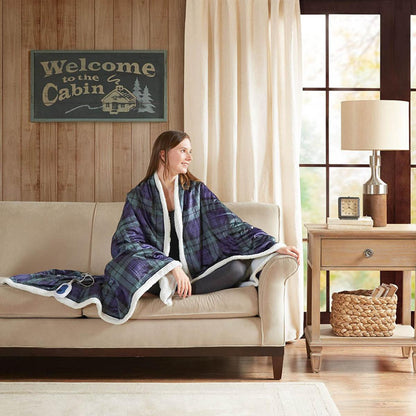  Woolrich Brewster Oversized Mink To Berber Heated Throw - 60inW X 70inL