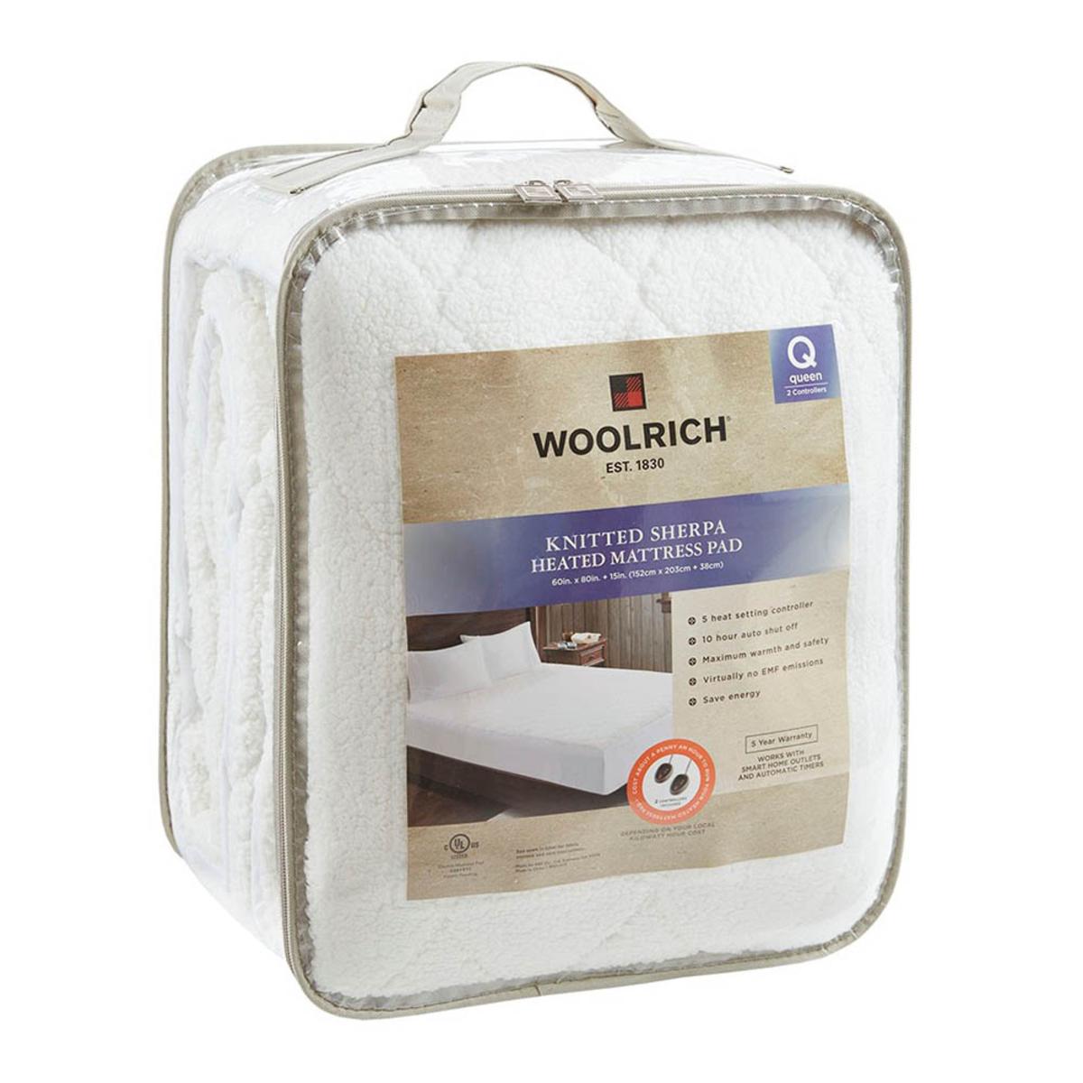  Woolrich Heated Sherpa Mattress Pad - Twin