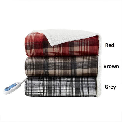  Woolrich Tasha Oversized Mink To Berber Heated Throw - 60inW X 70inL
