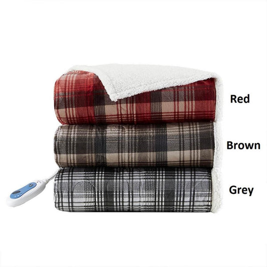  Woolrich Tasha Oversized Mink To Berber Heated Throw - 60inW X 70inL
