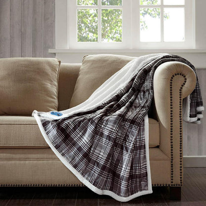  Woolrich Tasha Oversized Mink To Berber Heated Throw - 60inW X 70inL