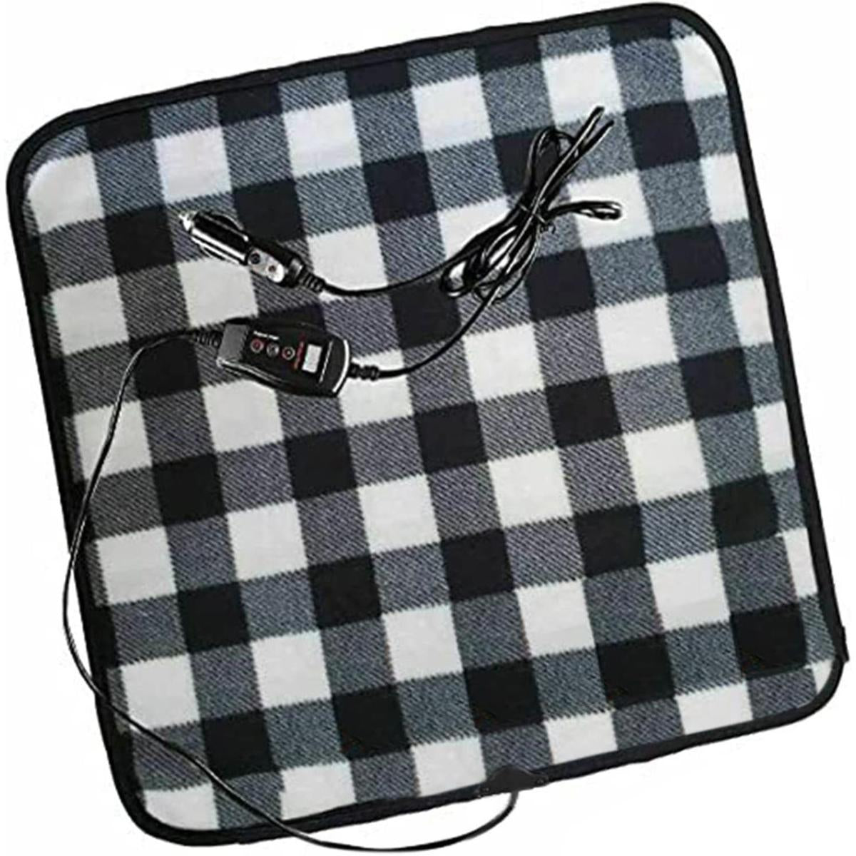  Zone Tech 12V Car Mini Heated Travel Blanket Pad