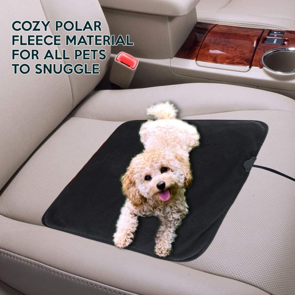  Zone Tech 12V Car Mini Heated Travel Blanket Pad - Classic Black