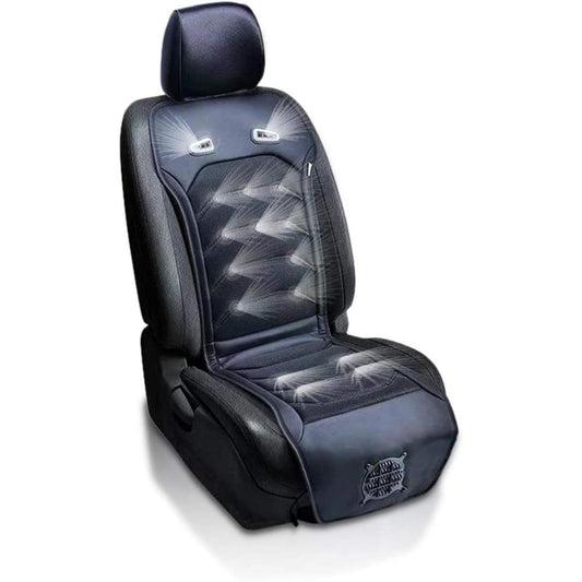  Zone Tech 12V Comfortable Cooling Car Seat Cushion - Black