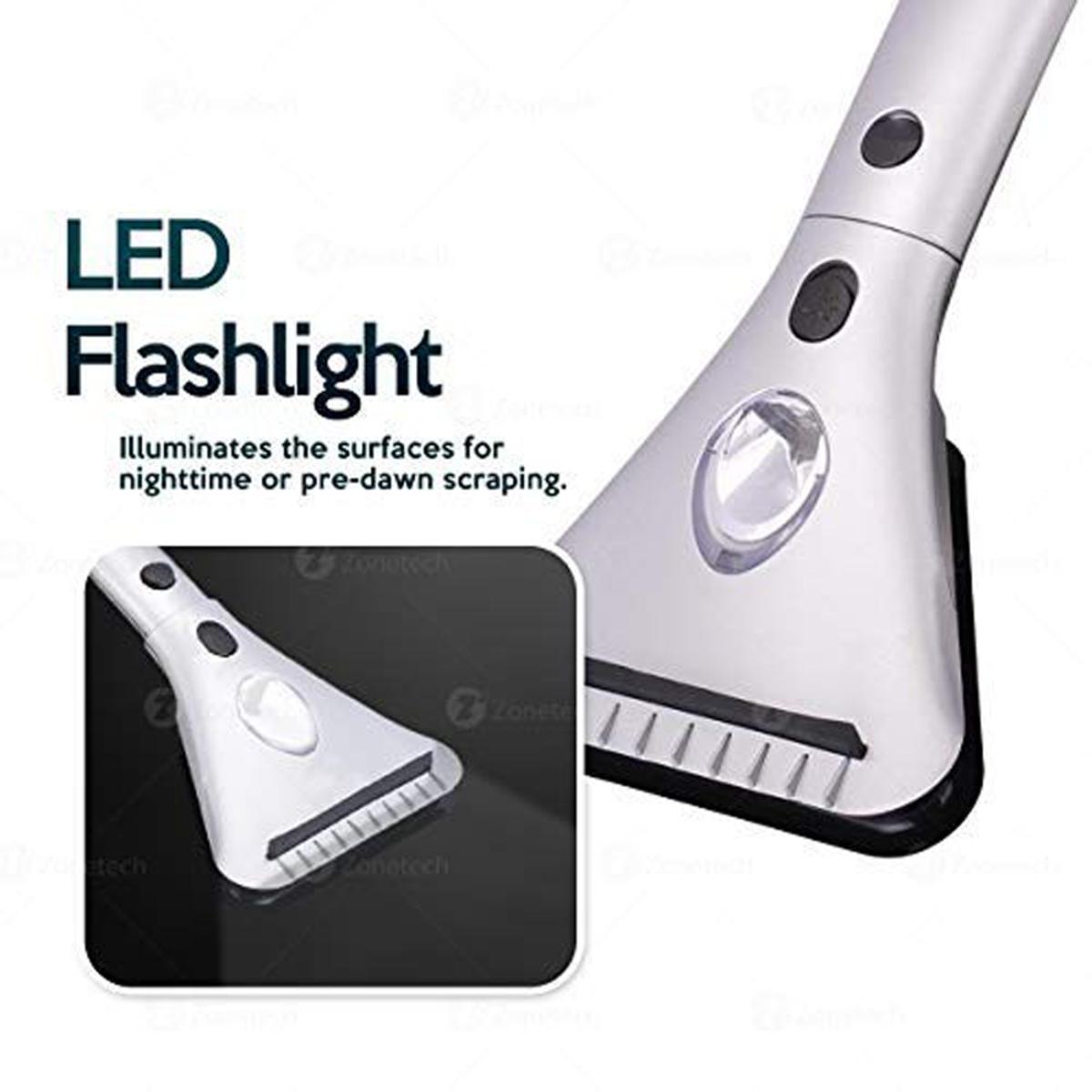  Zone Tech 12V Electric Heated Snow And Ice Scraper With Long Cord