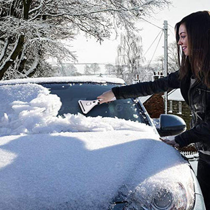  Zone Tech 12V Electric Heated Snow And Ice Scraper With Long Cord