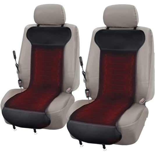  Zone Tech Car Travel Seat Cover Cushion - 2 Pack Of Classic Black