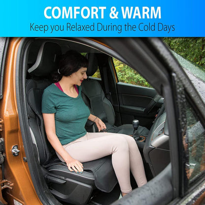  Zone Tech Car Travel Seat Cover Cushion - 2 Pack Of Classic Black